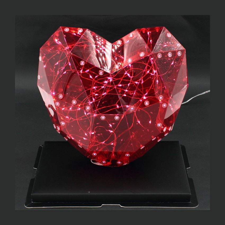 ΚΑΡΔΙΑ ΜΕ ΦΩΣ LED 23*23cm
