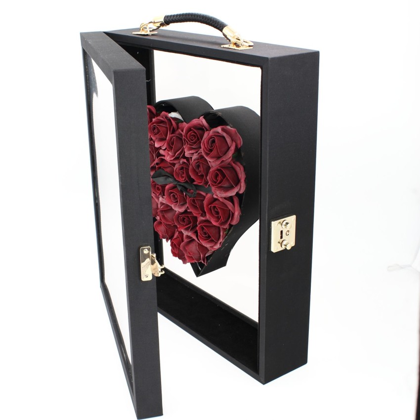 ΚΑΡΔΙΑ ΛΟΥΛΟΥΔΙ ΣΕ ΒΑΛΙΤΣΑ 40*35*11cm